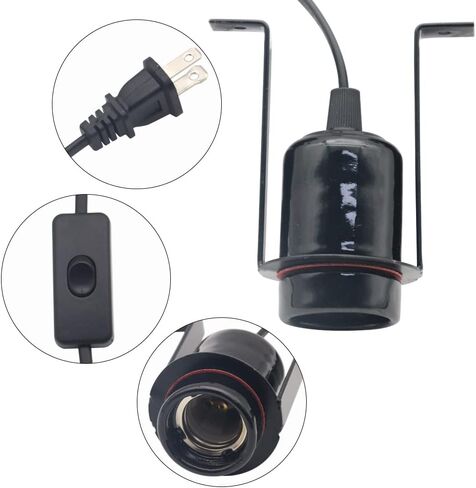 Reptile Light Fixture Heat Lamps E27 Base UVB Reptile Light Fixture Dome Heat Lighting Lamp Combo kit ffor Reptiles, Bearded Dragon, lguana, Snake, Turtle Tank (One lamp Head) in Saudi Arabia