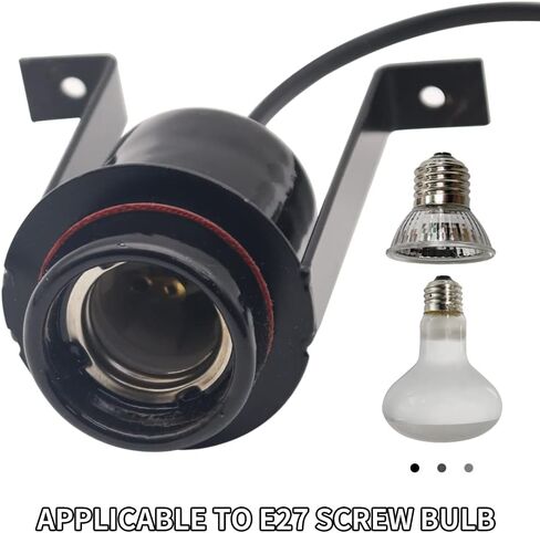Reptile Light Fixture Heat Lamps E27 Base UVB Reptile Light Fixture Dome Heat Lighting Lamp Combo kit ffor Reptiles, Bearded Dragon, lguana, Snake, Turtle Tank (One lamp Head) in Saudi Arabia