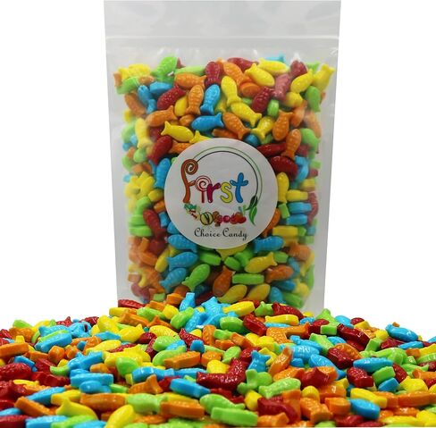 Rainbow Aquarium Fish Assorted Mini Guppies Hard Candy (Regular, 2 Pound (Pack of 1)) in Saudi Arabia