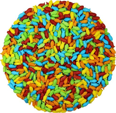 Rainbow Aquarium Fish Assorted Mini Guppies Hard Candy (Regular, 2 Pound (Pack of 1)) in Saudi Arabia