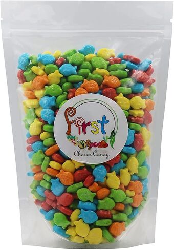 Rainbow Aquarium Fish Assorted Mini Guppies Hard Candy (Regular, 2 Pound (Pack of 1)) in Saudi Arabia