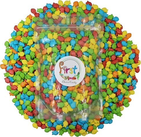 Rainbow Aquarium Fish Assorted Mini Guppies Hard Candy (Regular, 2 Pound (Pack of 1)) in Saudi Arabia