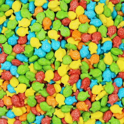 Rainbow Aquarium Fish Assorted Mini Guppies Hard Candy (Regular, 2 Pound (Pack of 1)) in Saudi Arabia