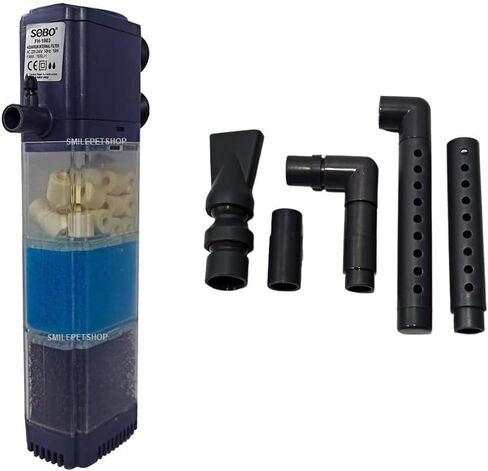 High-Performance Internal Aquarium Filter 400GPH for 20-200 Gallon Tanks and Ponds, Submersible Water Pump with Wave-Maker Function for Saltwater & Freshwater Systems and Turtle Tanks (1904) in Saudi Arabia