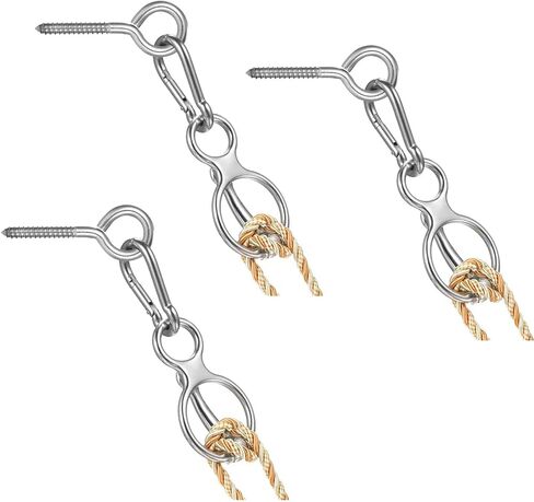 2Pcs Horse Tie Ring Stainless Steel Safe Horse tack and Supplies Horse Accessories Durable Steel Blocker Horse Training Equipment with Eye Bolt Tie Ring for Horses in Kuwait