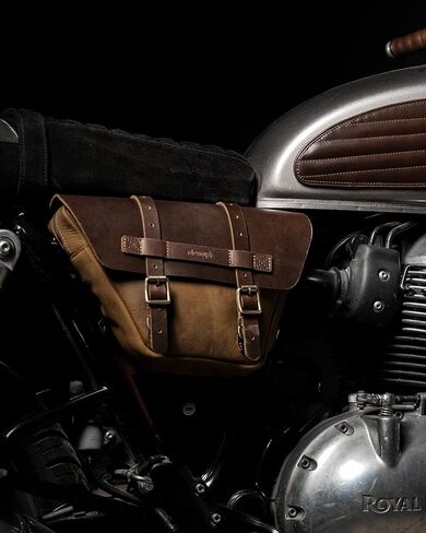 حقيبة غطاء بطارية لوحة جانبية من شركة Trip Machine Company Wingman لجهاز Royal Enfield Interceptor 650 / Continental GT 650 (أسود، الجانب الأيسر) in Saudi Arabia