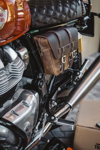 حقيبة غطاء بطارية لوحة جانبية من شركة Trip Machine Company Wingman لجهاز Royal Enfield Interceptor 650 / Continental GT 650 (أسود، الجانب الأيسر) in Saudi Arabia