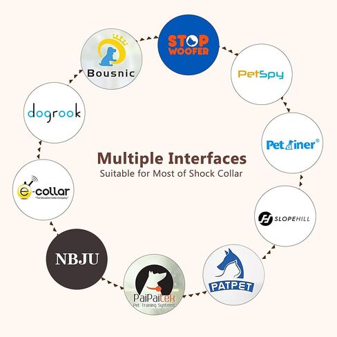 شاحن طوق الصدمات شاحن طوق E متوافق مع Dogrook، Mini Educator، Flittor، PetSpy، Petsafe، PetTech، PET998، Pettrainer Dog Shock Collar وأنظمة التدريب الأخرى، شاحن طوق النباح 5 في 1 in Kuwait