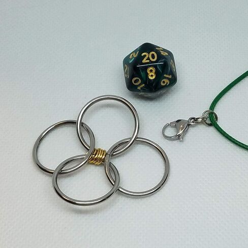 MillBear DND Lucky D20 Capture Cage Traveling Pendant Necklace, Christmas Ornament, Rear Mirror Decor D20 Removable to Play RPG Nerdy Gamer Unique Gift (Basilisk Blood - Evergreen cord) in Saudi Arabia