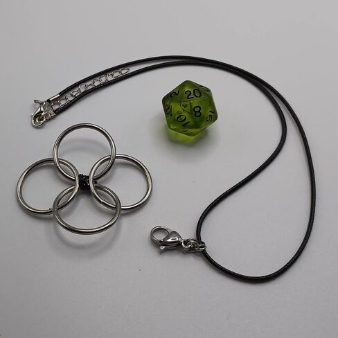 MillBear DND Lucky D20 Capture Cage Traveling Pendant Necklace, Christmas Ornament, Rear Mirror Decor D20 Removable to Play RPG Nerdy Gamer Unique Gift (Basilisk Blood - Evergreen cord) in Saudi Arabia