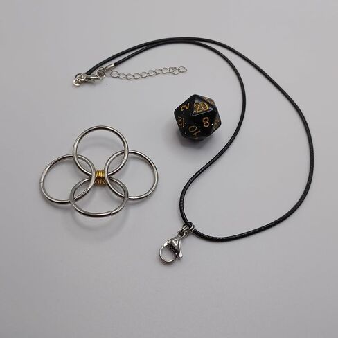 MillBear DND Lucky D20 Capture Cage Traveling Pendant Necklace, Christmas Ornament, Rear Mirror Decor D20 Removable to Play RPG Nerdy Gamer Unique Gift (Basilisk Blood - Evergreen cord) in Saudi Arabia