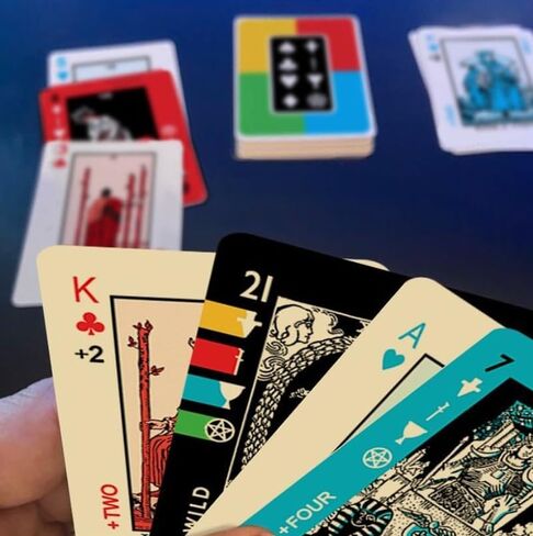 The Trio Play Tarot Deck - a Hyrbid Tarot - Playing Card - Color/Number Matching Game Deck in Saudi Arabia