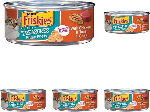 Friskies Canned Tasty Treasures Cat Food, Chicken & Tuna, 5.5 oz, 1 pack in Saudi Arabia