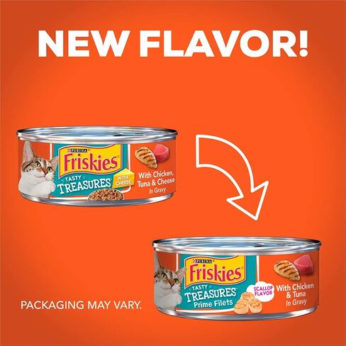 Friskies Canned Tasty Treasures Cat Food, Chicken & Tuna, 5.5 oz, 1 pack in Saudi Arabia
