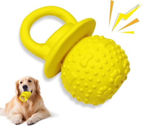 Latex Chew Dog Toys, Novelty Squeaky Pacifier Dog Toys for Teething Puppies, Mild Chewing Small, Medium, Large Dogs, Pet Dogs Supplies Newborn Puppy Gift in Saudi Arabia