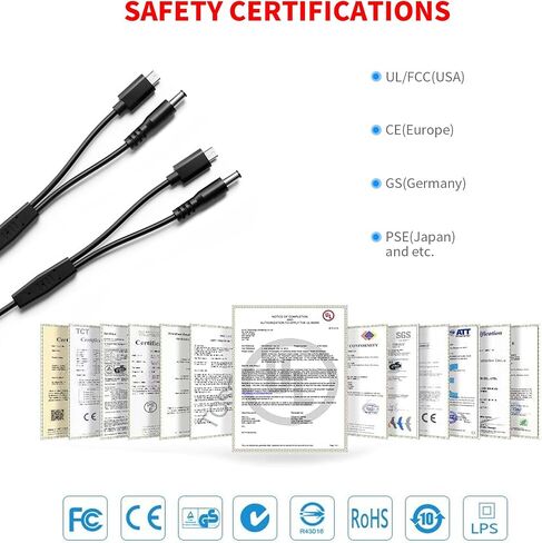 for Bousnic Dog Shock Collar Collar Charger Replacement, MEROM Power Cable Compatible with Bousnic Dog Shock Collar RS2 and RS2B, 2-in-1 DC Charging and Micro USB Cable (2 Pack) in Kuwait