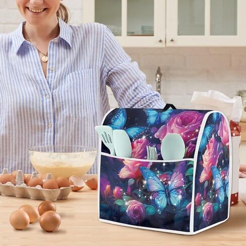 Sunflower Horse Stand Mixer Cover for Kitchen Aid Mixers Accessories, Mixer Cover for Stand Mixer with Pockets, Suitable for Kitchen Mixer Cover in Saudi Arabia