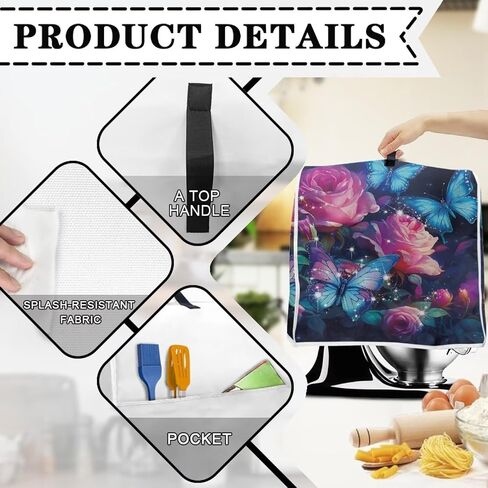 Sunflower Horse Stand Mixer Cover for Kitchen Aid Mixers Accessories, Mixer Cover for Stand Mixer with Pockets, Suitable for Kitchen Mixer Cover in Saudi Arabia
