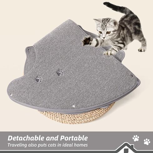 BEQHAUSE Cat Tent for Indoor Cats,Pet Teepee House,Removable Portable Indoor/Outdoor Pet Tent Scratch Resistant Hideaway Cat Caves with Non-Slip Bottom up to 22 Lbs（10.2 * 20.8 * 22.8in） Gery. in Saudi Arabia
