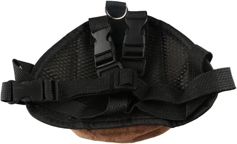 Pet Snack Bag,Dog Plush Backpack with Pocket Adjustable Leash Puppy Self Backpack Cartoon Portable Harness Bag for Pet Travel Hiking Outdoor Supplies(Coffee) in Saudi Arabia