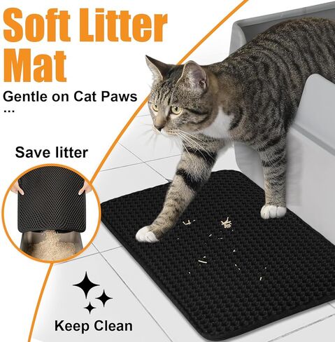 صندوق فضلات القطط مغلق من الفولاذ المقاوم للصدأ، صندوق فضلات كبير السعة بجوانب عالية، وعاء فضلات معدني طويل الأمد مع غطاء، خالٍ من الرائحة، مضاد لتسرب البول، سهل التنظيف، يشمل مغرفة وحصيرة in Kuwait