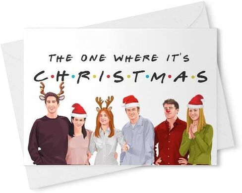 Friends Christmas Card - The One Where It's Christmas, Funny Holidays Card, Holiday Card, Merry Christmas, Christmas Humor, Funny Xmas Card [00214] in Saudi Arabia