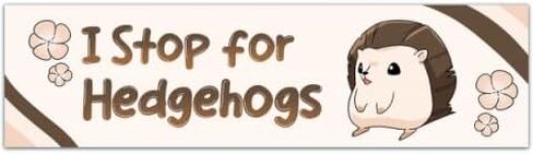 Hedgehogs Bumper Sticker, Hedgehog Sticker, Stickers For Car, Bumper Stickers, Waterproof Stickers, Stickers [00245] in Saudi Arabia