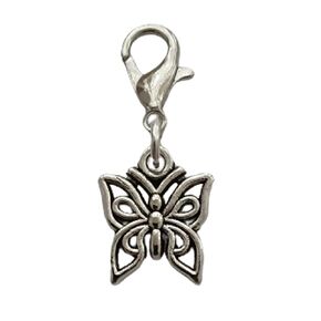 4 Pcs Cute Butterfly Charm with Lobster Clasp for DIY Bracelet, Bags, Keychain, Insect Butterfly Clip on Charm
