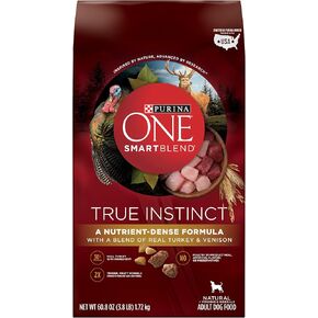 Purina ONE High Protein, Natural Dry Dog Food, True Instinct With Real Turkey & Venison - 3.8 lb. Bag