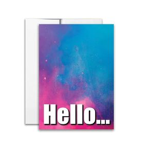 Pregnancy Announcement Greeting Card Gender Reveal Baby Ultrasound Photo Card Hello It's Me 5x7 inches w/Envelope