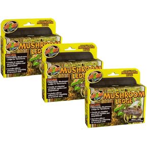Zoo Med Naturalistic Terrarium Mushroom Ledge Small (7" Long x 4.5" Wide) - Pack of 3