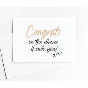 Divorce Congratulations Card for Friend, Newly Single Celebration Card for Sister, Funny Break Up Gift