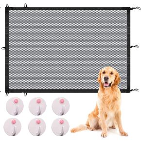 40x30in Mesh Dog gate for Stairs No Drill Gate Indoor Doorways Safety Pet Gates Household Staircase in Kuwait