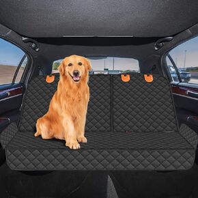 Back Seat Pet Cover for Dogs, Leather Dog Car Seat Cover for Back Seat with 1 Dog Seat Belt Waterproof and Durable Car Seat Covers for Cars Trucks and SUVs