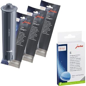 Jura Claris Smart+ Water Filters + Jura 3-Phase 6 Cleaning Tablets - Value Combo - 3 Filters + 6 Cleaning Tablets