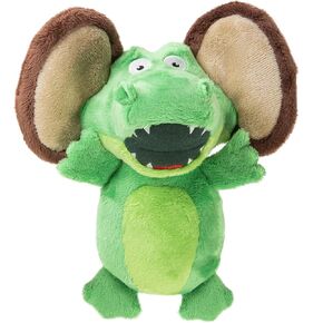 goDog Flips Pig-Elephant Silent Squeak Plush Dog Toy, Chew Guard Technology - Pink, Small