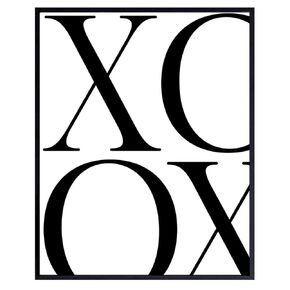 XOXO Unframed Wall Art Print - Perfect Affordable Gift - Modern Chic Home Decor - Ready to Frame (8X10) Photo - Hugs and Kisses