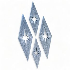 Mid Century Modern Vintage Style Diamonds Star Burst Fridge Magnets Retro Inspired Vintage Home Decor Kitchen 1960s 50s Space Age (Mint)