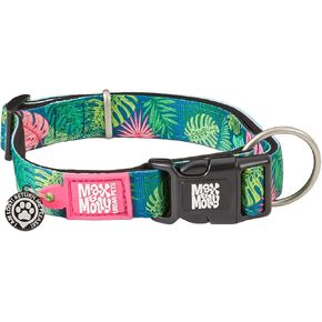 Max & Molly Urban Pets Smart ID Dog Collar - Soft Neoprene, Waterproof, Machine Washable, Power Buckle, Gotcha! QR Tag & Custom App Profile, Retro Pink M