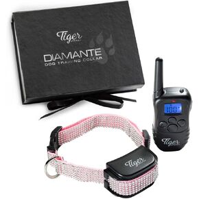 Waterproof Dog Shock Collar with Remote, Dog Training Collar with Beep/Vibrate/Shock Functions, Dog Training Shock Collar for Small to Large Dogs, Rechargeable Dog Shock Collar with Diamante Bling