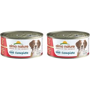Almo Nature HQS Complete Chicken Dinner with Pineapple & Egg In Gravy, Grain Free, Adult Dog Canned Wet Food, Shredded.