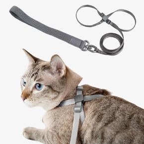 Cat Harness and Leash 2-in-1 - U.S. IDA Bronze Awarding Design, Escape Proof and Anti-Chocking, for Walking and Training, Lighweight for Kitten and Small Large Cat and Puppy(Linen)