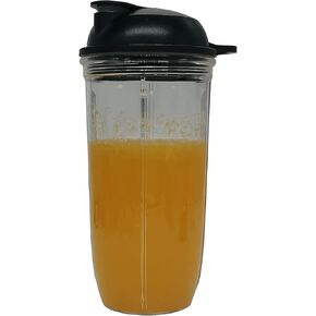 Replacement Travel 32oz Cup with to go lid,Compatible with NutriBullet Blender Combo Motor Base NBC-12A& Compatible with Nutribullet Select 2.0 1000-Watt Personal Blender（ZNB30200Z）(Clear, 32oz)