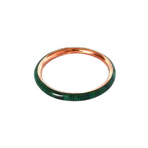 Handcrafted Malachite and Copper Elegance: Natural Green Malachite Gemstone Bracelet Bangle with Pure Copper Inlay for Women and Men! (XL)