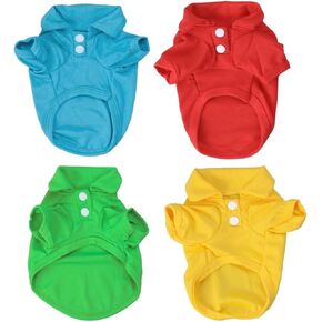4pcs Dog Pajamas Puppy Clothes Dog Shirts for Boys Outfit Dreses Boys Costumes Doggy Clothes Boys Shirt Shirts for Boys Shirts for Teen Boys Boy Clothes Boy Dog Clothes Pet Vest