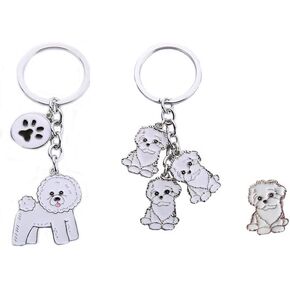Dog Keychain Brooch Set, Pet Pendant Key Ring, Cute Puppy ID Tags Metal Key Ring Keychain Brooch for Dog Lover Kids