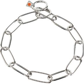 Herm Sprenger Stainless Steel Long Link Chain Collar - 4 mm x 21 Inches