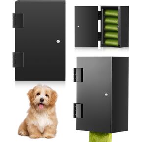 2 Pcs Dog Poop Bag Dispenser Black Pet Waste Bag Dispenser Station Acrylic Dog Poop Bag Holder Wall Mount Poop Bags Storage Outdoor Container for Indoors and Outdoors (Dispenser Only) in Saudi Arabia
