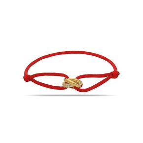 TRINITY BRACELET - LIMITED EDITION DIAMOND SERIES (18K Gold Filled - Sterling Silver) Designer, high-end CORD BRACELET. Elegant and perfect gift (Black, Gold)