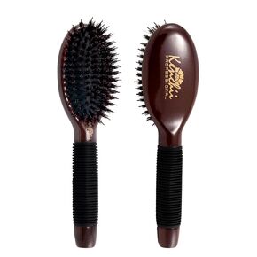 Kenchii Boar and Nylon Bristle Dog/Cat Grooming Brush with One-Piece Maple Body-Choose Size Large, Small (Small)